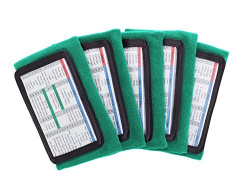 WristCoaches Football Play Wristbands - 5 Pack Youth Quarterback Gear - Wristband Playbook - Softball, Baseball & Soccer Wristbands - Adult Size - Male Athletes - color: Green