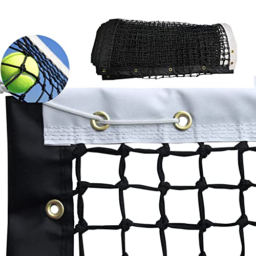 Tennis Net Outdoor Heavy Duty Professional Tennis Court Net Replacement Portable Tennis Net Nylon for Standard Tennis Courts [Includes 2 Fiberglass Dowels]
