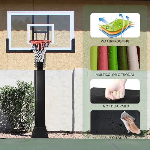 Katop Square Basketball Pole Padding, Professional Heavy Duty Protective Pad, 2-Inch Thick, All-Weather Pads fit 4-8Inch Square Poles, Heavy Duty Safety Pole Pads for Player Protection - size: 8"×8", style: Pole