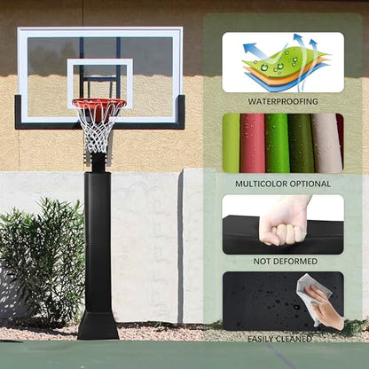 Katop Square Basketball Pole Padding, Professional Heavy Duty Protective Pad, 2-Inch Thick, All-Weather Pads fit 4-8Inch Square Poles, Heavy Duty Safety Pole Pads for Player Protection - size: 6"×8", style: Base & Pole