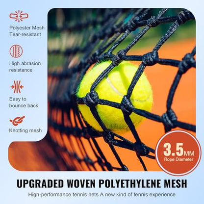 9.4ft x 7.4ft Tennis Rebounder Net, Tennis Rebounder Trainer, Multi-Sport Training Bounce Back Net for Tennis, Baseball, Lacrosse, Hockey, Softball, Pickleball, Ball, for Backyard and Indoor & Outdoor