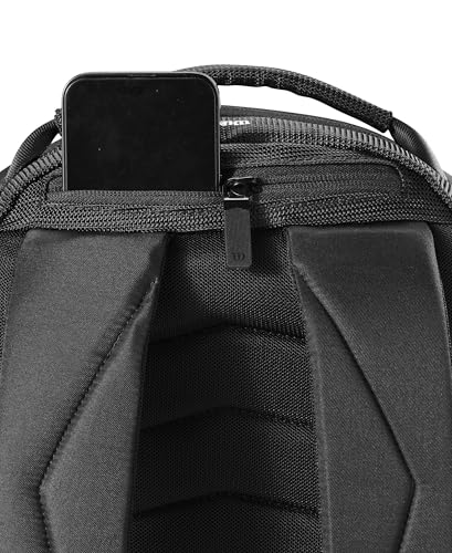 WILSON RF Tennis Racket Cover-Black - size: Holds up to 2 Rackets