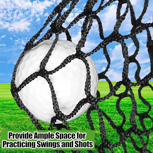 Golf Practice Net, 10Ft/15Ft/20Ft Golf Hitting Nets Heavy Duty Nylon Golf Netting for Garage Backyard - size: 10 x 10 Ft