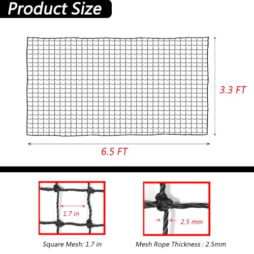 Pitching Net 3.3 x 6.5 FT Baseball Training,Baseball Rebound Net,Suitable for Backyard Practice Throwing,Receiving,Blocking Tennis,Softball,Soccer,Golf etc.