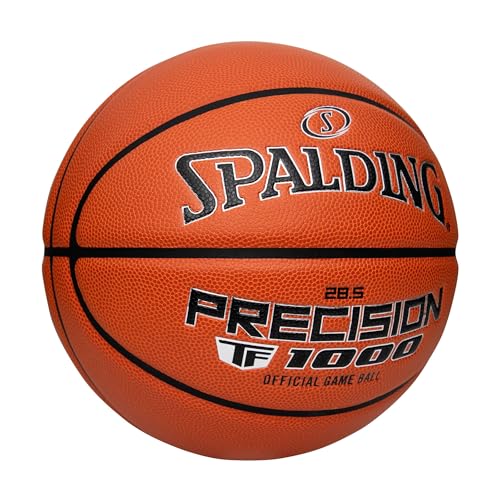 Spalding Precision TF-1000 Indoor Game Basketballs, Dry Grip Microfiber Composite Cushioned Cover, High School Approved