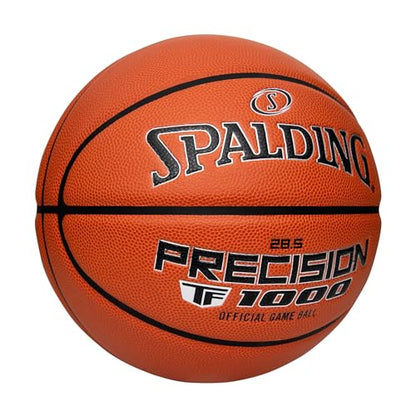 Spalding Precision TF-1000 Indoor Game Basketballs, Dry Grip Microfiber Composite Cushioned Cover, High School Approved