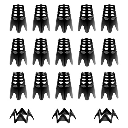 Golf Simulator Tees, Plastic Indoor Golf Mat Tees Practice Turf and Driving Range Winter Golf Tees (18 Pcs) - color: Black