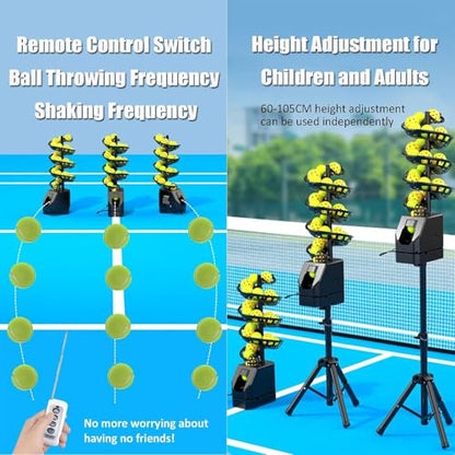Portable Pickleball Machine - Remote Control, Adjustable Angle, 33 Balls, 5200mAh Battery, Distance Control, Beginner-Friendly Training Aid, Perfect for Skill Development