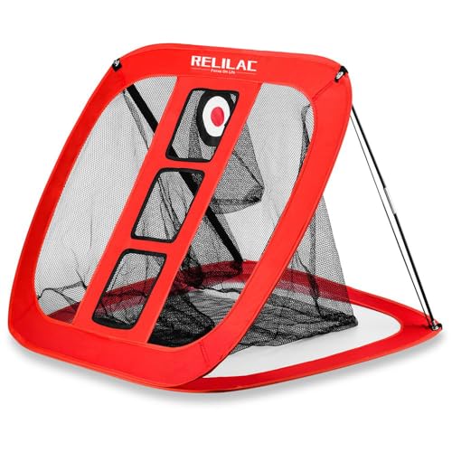 RELILAC Pop Up Golf Chipping Net - Indoor/Outdoor Golfing Target Accessories for Backyard Accuracy and Swing Practice - Gifts for Men, Dad, Husband, Women, Kid, Golfers