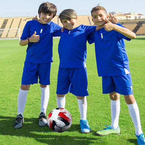Soccer Ball Size 3 4 5 Boys Girls Youth Adults Practice Training Gift Pump Needle Football Kicking Soft Leather Anti Explosion Coach Family Fun Backyard Playground