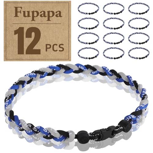 Premium 12Pack Baseball Necklaces, Multi-Color 18inches Sports Necklaces, Ideal for Baseball Team Gifts, Party Favors, Sports Parties - color: Blue-Siliver-Black