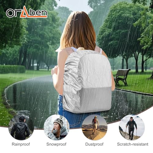 Oraben Heavy Duty Mesh Pack With Rain Cover See Through Backpack Mesh Backpack Bookbag Ideal for Class, Work, Travel, Beach Outings (Khaki) - color: Khaki