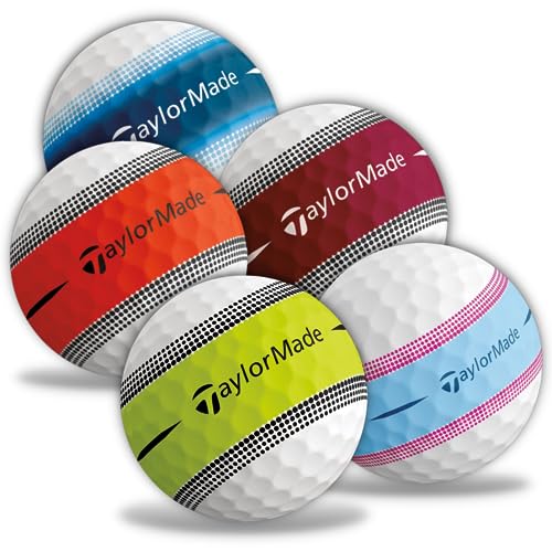 Golf Ball Monkey Cheap Recycled for Taylor Made Tour Response Stripe Multi-Color Pack - Good Condition Used Golfballs for Taylormade Tour Response Golf Balls Stripe for Men & Women