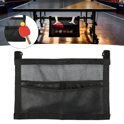 Ping Pong Storage Rack,Mesh Storage Bag Rackets Pocket Hanging Organizer Table Tennis Paddle Ball Holder for Entertainment