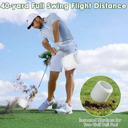 Practice Golf Balls (Pack of 15) - Lightweight Limited Flight Golf Training Balls for Full Swing & Backyard Practice, Perfect Training Aid for Golfers and Beginners, Indoor/Outdoor Use