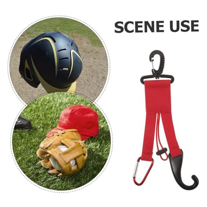 Mikikit Baseball Gear Holder Helmet Hook Multi-Functional Hanger for Bats Gloves and Backpacks and Portable Baseball Equipment Organizer