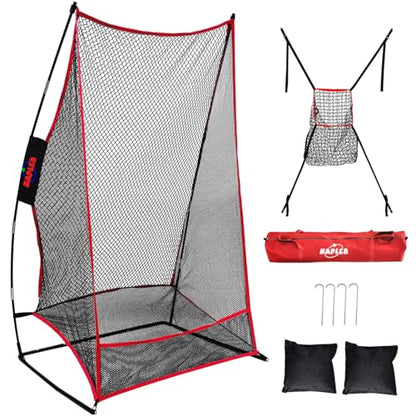 Kapler 2-in-1 Football Kicking Throwing Net - 6x3ft Portable Field Goal w/Two Detachable Target for Punt/Kick/Pass/Snap/Throw Training - Youth and Adults Backyard Outdoor Home Use