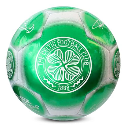 Hy-Pro Officially Licensed Classic Signature Soccer Ball, Metallic, Size 5, Training, Match, Merchandise, Collectible for Kids and Adults - style: Celtic F.C.