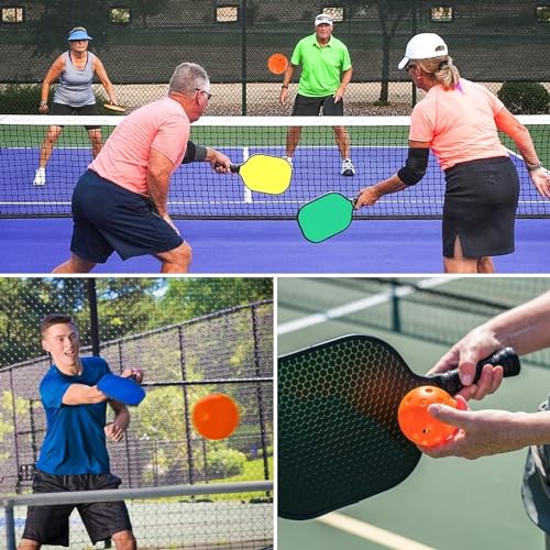 Geekman Pickleball Balls, USAPA Standard 40-Hole Pickleballs for Outdoor Sports, True Flight, High Durability, and Consistent Bounce, Set of 6 Pack