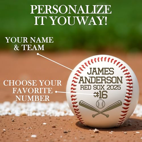 Personalized Baseball Ball with Custom Name, Engraved Ball, Personalized Baseball Gifts for Team, Coach, Player, Senior, Custom Award Trophy, Engraved Gift Thank You Coach - style: Baseball Bats