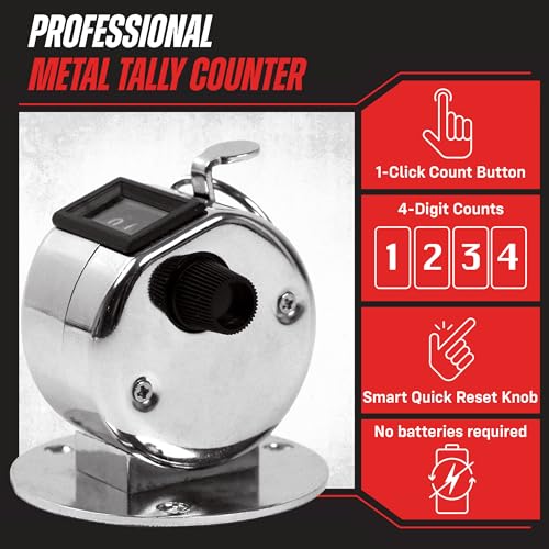 Clicker Counter - Handheld or Mountable with Easy Thumb Tally Button – Click Counter for Sporting Events, Ticket Sales, or Counting People by Stalwart