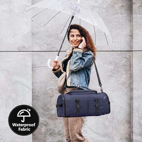 MIYCOO Gym Bag for Men Women with Shoes Compartment - Duffle Bag, Travel Backpack, Sports Backpack, Weekender Overnight Bag with Wet Pocket - Dark Blue - color: Dark Blue -Style2