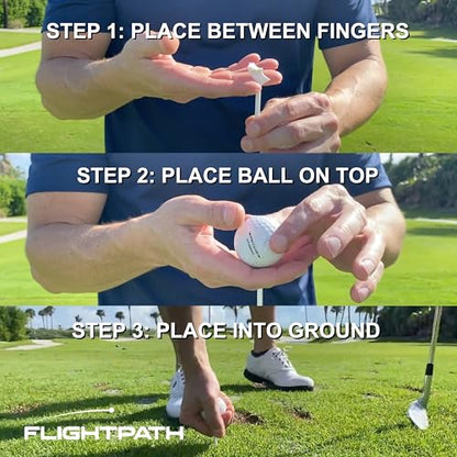 Flightpath Diamond Golf Tees – Patented Design to Reduce Spin for Long, Straight Drives – Low-Friction Long Tees, Robotically Tested for Ball Spin – USGA Approved Performance - size: 2.75", style: Pack of 8