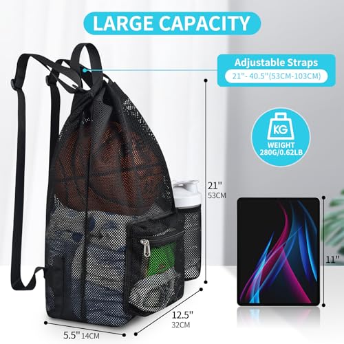 Large Drawstring Backpack for Men Women Athletic Gym Sports Workout Beach Swimming Commuting Travel - color: Black, style: L: 21"x12.5"x5.5"