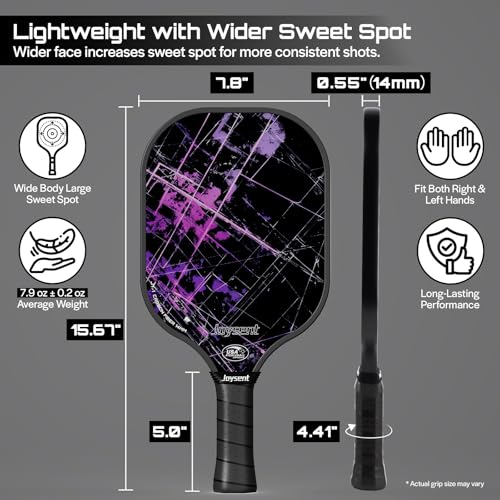 Pickleball Paddles Set, USAPA Approved Carbon Fiber Pickleball Set of 2 with Beginner Pickleball Rackets, Indoor Outdoor Pickle Balls for Adults Men Women, JT-1 - color: Rift