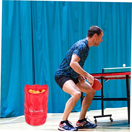 POPETPOP Portable Pingpong Ball Holder Bag Zipper Sports Balls Organizer Sturdy Nylon Carrying Case for Table Tennis Easy to Carry for Players