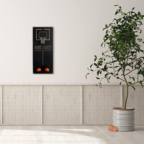 Basketball Hoop Metal Wall Decor, Wall Mounted Game Room Office Playroom Wall Art, Basketball Gifts, Office Decor, Extraordinary Gift (Basketball, Craft, Small)