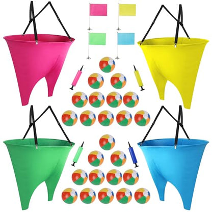yofit 24Pcs Granny Pants Yard Game Funny Field Day Outdoor Games for Adults Kids and Family Gaint Pant Set for Brithday Party Tossing Games Activities for Groups
