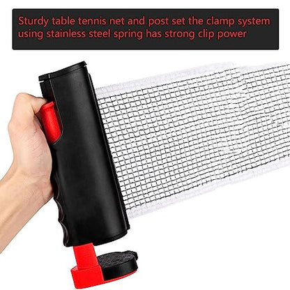 Retractable Table Tennis Net Replacement, Ping Pong Net and Post for Ball Shooters Multi-Ball Training or Serve Practice, Stretches 5.75 Ft - color: Deep Coffee
