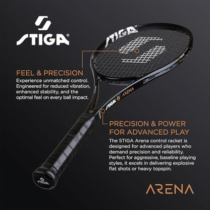 STIGA Arena Unstrung Tennis Racket, Precision Carbon Fiber Racket Frame for Advanced & Experienced Tennis Players, Competition Approved - size: 2