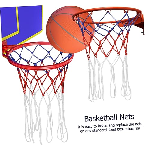 2Pcs Outdoor Basketball Net Durable Replacement Nets for Hoops for Basketball Shot Practice and Training