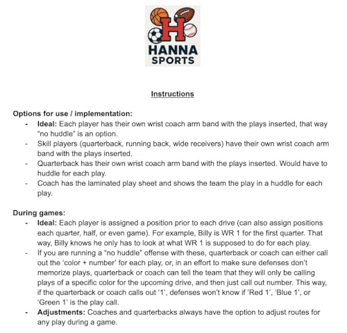 Football Plays for 7 v 7 Flag Football