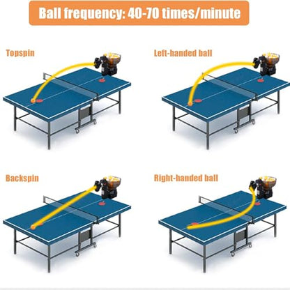 Portable Table Tennis Robot, Automatic Table Tennis Serving Machine, Table Tennis Trainer, for Beginners Enthusiasts