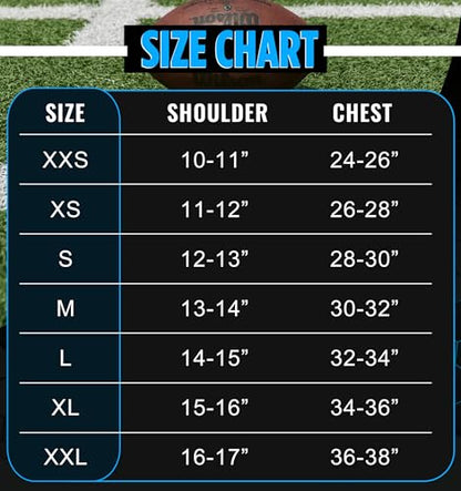 Sports Unlimited Xcalibur Youth Football Shoulder Pads, Youth Shoulder Pads for Football