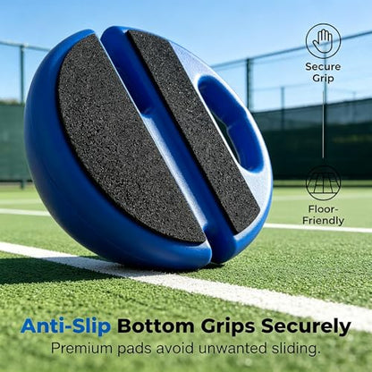 Solo Tennis Trainer Rebound Ball with Weighted Base, Portable Tennis Practice Rebounder, Anti-Tangle Elastic String for Backyard Park Indoor, Solo Training for All Levels