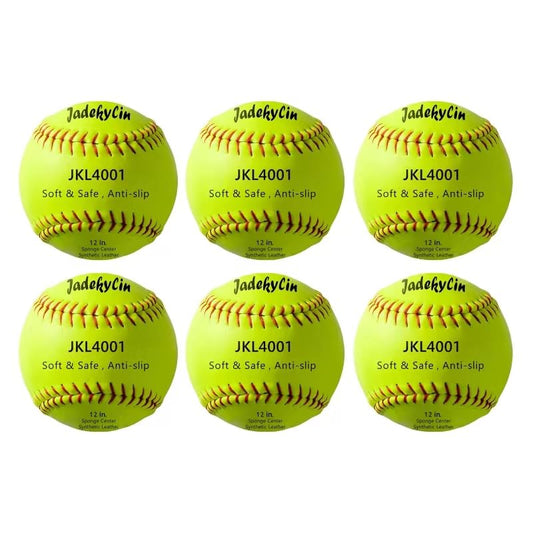 11 & 12 Inch Soft Safety Softball - Ideal for Practice, Training & Recreational Use - size: 12 inch, style: JKL4001 6-pack