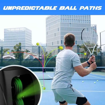 PUSUN｜PT-Smart Pro Internal Oscillation Tennis Ball Machine: App with 12 Built-in Training Modes, 28-Pt Custom Drills,75MPH, 5H,32.6lb Portable for Tennis & Padel,Training, Practice,Beginners to Pros