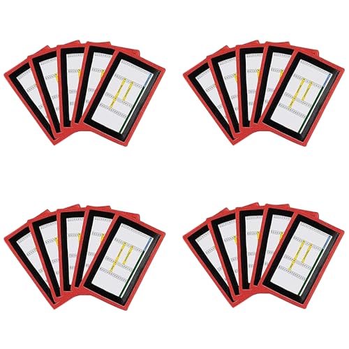 QB Playbook Wristband - Football Quarterback Play Wristbands for Adult and Youth - Wrist Coach for All Sports with 3 Compartments - color: Red, size: Youth, 20-Pack