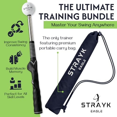 Retractable Golf Swing Trainer - Fix Your Slice - Improve Swing Tempo - Get Instant Feedback - Golf Training Aid for Right-Handed Players - Indoor & Outdoor Practice - Perfect for Beginners & Pros