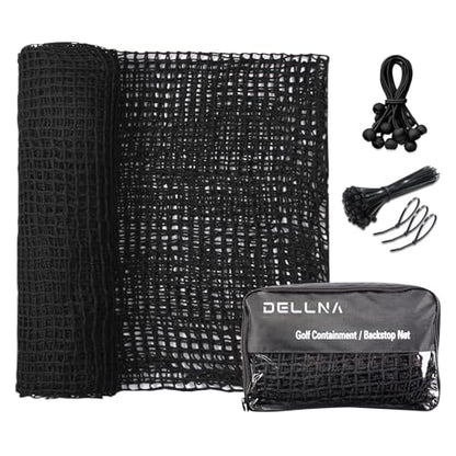 Golf Hitting Practice Net – Heavy Duty Golf Net for Backyard Driving Real Golf Balls, Multi-Sport Barrier Net for Baseball, Hockey, Soccer – with Bungee Cords & Zip Ties - size: 10Ft×20Ft