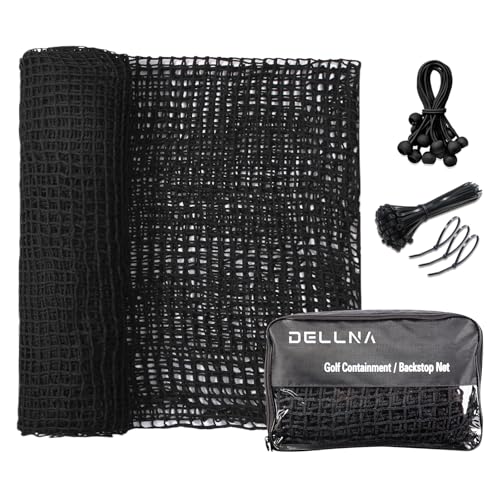 Golf Hitting Practice Net – Heavy Duty Golf Net for Backyard Driving Real Golf Balls, Multi-Sport Barrier Net for Baseball, Hockey, Soccer – with Bungee Cords & Zip Ties - size: 10Ft×20Ft