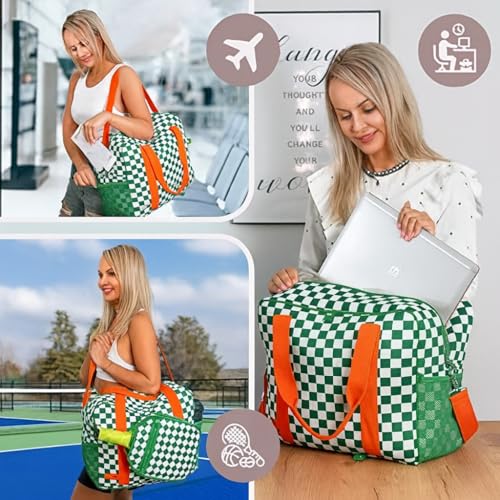 Pickleball Bag for Women & Men 3-in-1 Neoprene Pickleball Paddle Bag with Fence Hooks, Paddle Cover & Pockets, Water-Resistant Pickleball Tote Bag with bottle holder