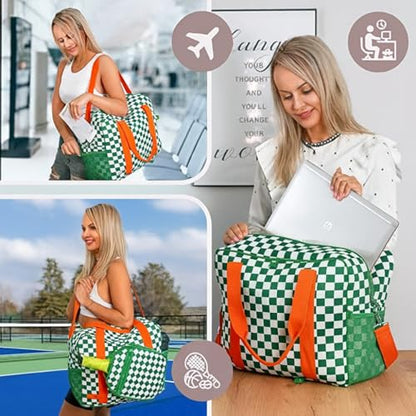 Pickleball Bag for Women & Men 3-in-1 Neoprene Pickleball Paddle Bag with Fence Hooks, Paddle Cover & Pockets, Water-Resistant Pickleball Tote Bag with bottle holder