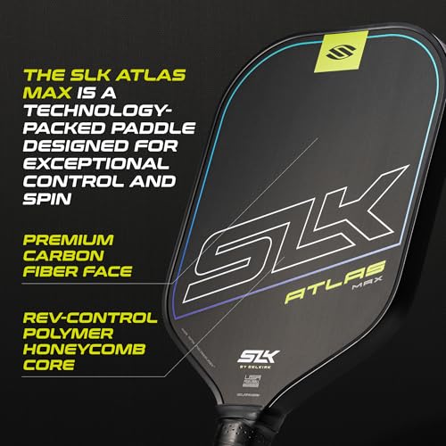 Selkirk Sport SLK Pickleball Paddles Set of 2 | Designed in The USA | Choose The SLK Neo Graphite, SLK Neo Fiberglass Pickleball Set or SLK Atlas Pickleball Bundle - color: Red & Blue | Atlas