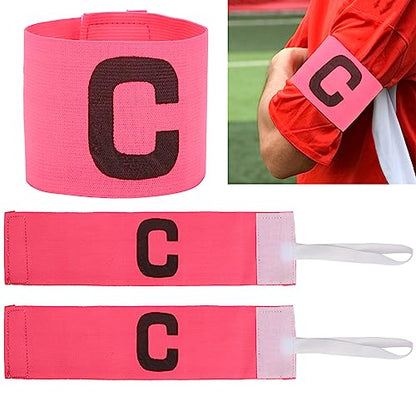Football Captain Armband, Pack of 10 Nylon Running Exercise Football Header Game Brassard Armband Elastic Paste Winding C Word Armband for Sport Trend Hiking Mountaineering