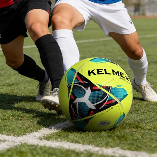 KELME Soccer Ball Sizes 4, 5 - Practice and Match Ball for Adults, Wear-Resistant Lightweight Design for Training and Games